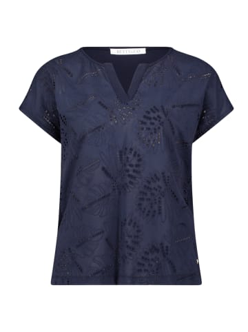 BETTY & CO Casual-Shirt mit V-Ausschnitt in Dunkelblau