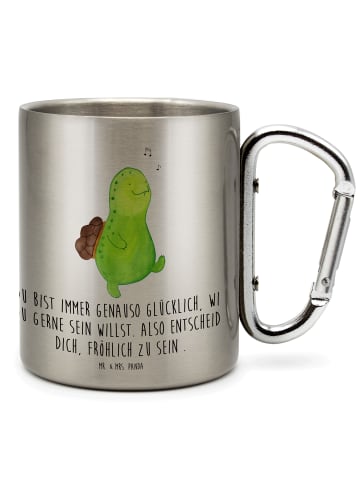 Mr. & Mrs. Panda Isolierbecher Schildkröte Pfeifen mit Spruch in Silber