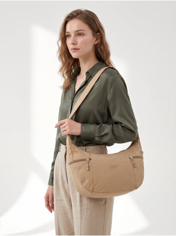 GianMarco Venturi Schultertasche in ALMOND BROWN