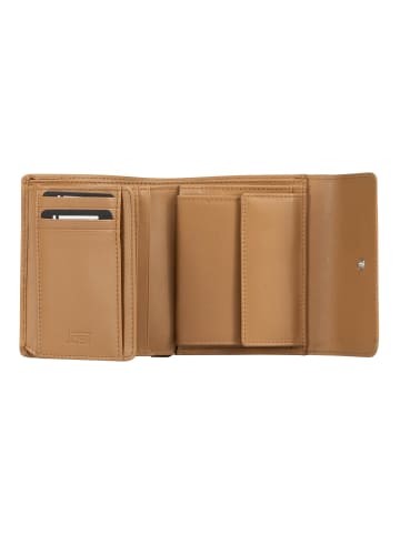 Jost Arva Geldbörse RFID Schutz Leder 12 cm in latte