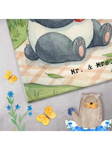 Mr. & Mrs. Panda Gästehandtuch Panda beflügelt Pommes Design mit... in Weiß