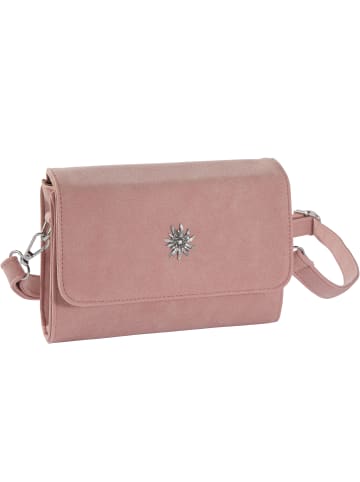 tectake Schicke Trachtenhandtasche in Wildlederoptik, rosa