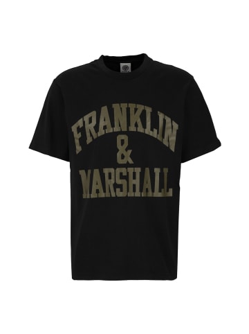 Franklin & Marshall T-Shirt Mit Gummierten Logoprint in schwarz