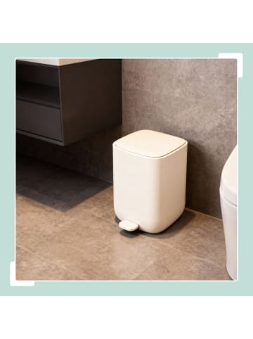 relaxdays Mülleimer in Beige - 9 Liter