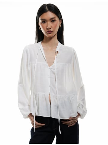 KOTON BLUSE LS in Grauweiß