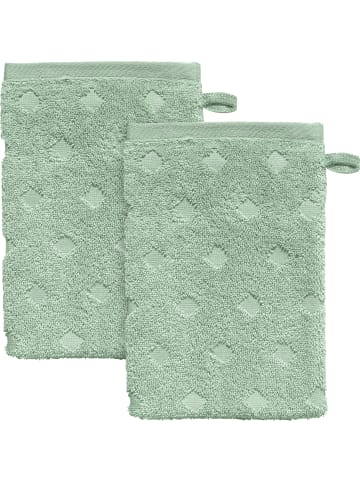 Erwin Müller Frottier Waschhandschuh 2er-Pack Baden-Baden in jade