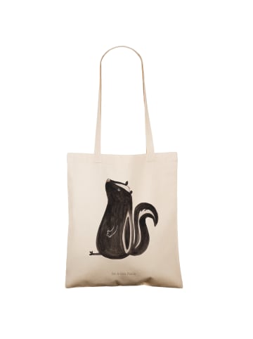 Mr. & Mrs. Panda Tasche Stinktier Sitzen ohne Spruch in Creme