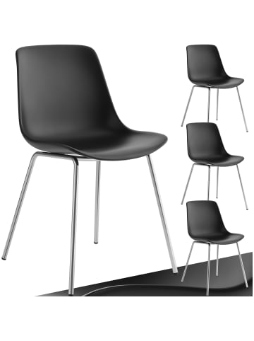 tectake Kunststoffstuhl, Belastbarkeit 120 kg, 46 x 55 x 80,5 cm