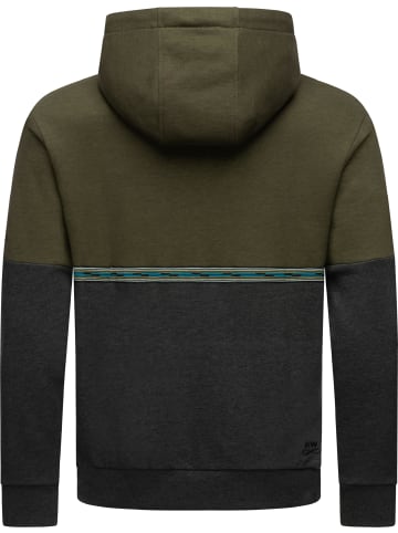 ragwear Hoodie Blocky Hoody in Dark Olive