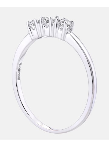 Diamant L'éternel Trilogie-Ring aus 750 Weißgold mit 0.2 Karat Diamant