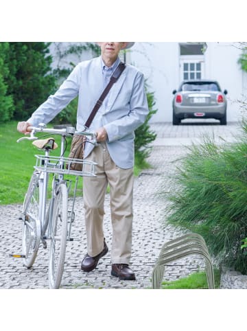 relaxdays Fahrradständer in Silber - 4 Räder