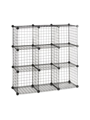 Steckregal in Schwarz - (B)110 x (H)110 x (T)36,5 cm