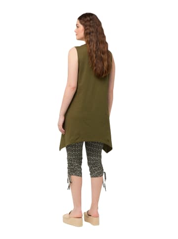 Ulla Popken Longshirt in dunkles olive