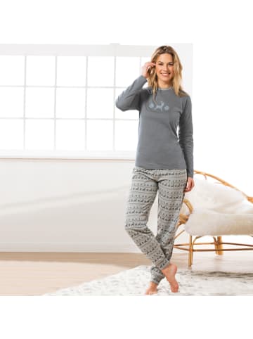 REDBEST Single-Jersey Schlafanzug in grau