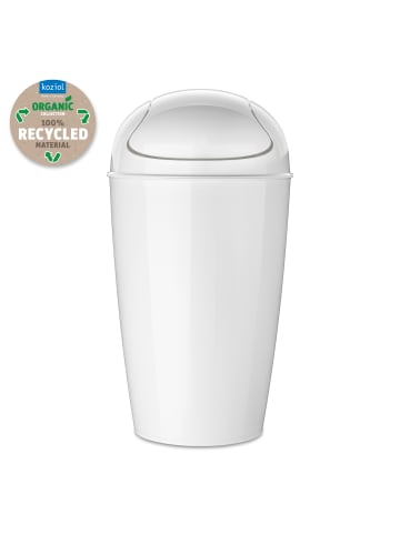 koziol DEL XL * - Schwingdeckeleimer 30l in recycled white