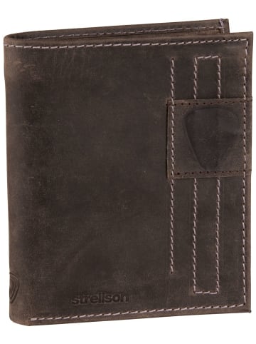 Strellson Geldbörse Richmond Bill Fold V12 in Dark Brown