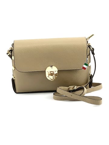 Florence Leder Umhängetasche Florence Tasche taupe, beige ca. 22cm
