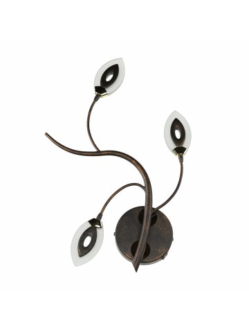 Licht-Erlebnisse Wandlampe EEK F (B)24 x (H)51 cm in Rostbraun Gold