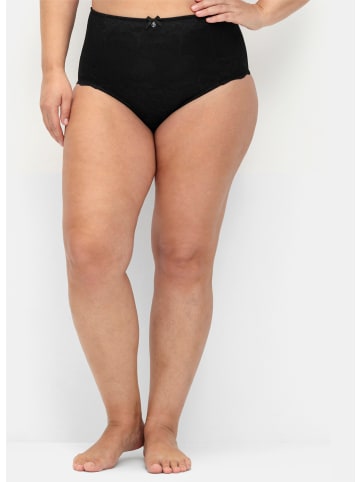 sheego Taillenslip in schwarz+weiß