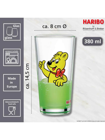 Ritzenhoff & Breker 6er Set Trinkgläser Haribo Thumbs Up in 380 ml in grün