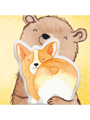 Mr. & Mrs. Panda Kuscheltier Kissen Corgi Po ohne Spruch in Weiß