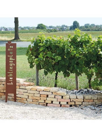 UNUS Gartenschild Lieblingsplatz in Rost