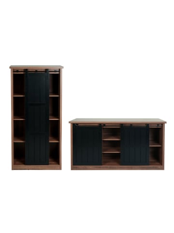 MCW Wohnzimmerset K75 aus Schrank und Sideboard, Braun