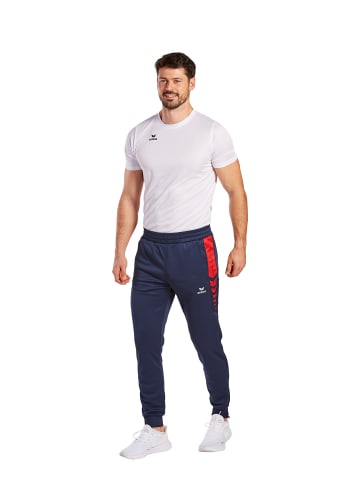 erima Six Wings Trainingshose in new navy/rot