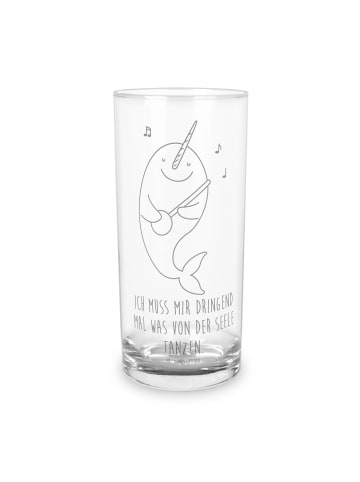 Mr. & Mrs. Panda Wasserglas Narwal Gitarre mit Spruch in Transparent