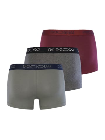 HOM 3-Pack Boxer Briefs Boxerlines #1 in Grau/Khaki/Rot