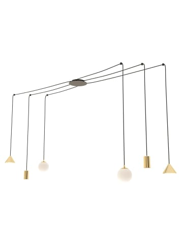 Licht-Erlebnisse Pendelleuchte (B)200 x (L)200 x (T)200 cm in Schwarz Gold Weiß