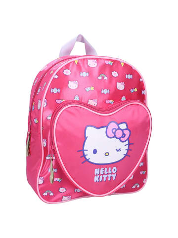 COFI 1453 Hello Kitty Rucksack –geräumigem Hauptfach und verstellbaren in Rosa