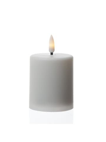 MARELIDA LED Mini Kerze Grabkerze für Laternen Timer Sensor H: 10cm in weiß