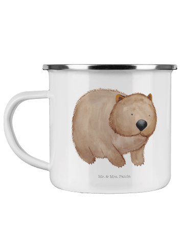 Mr. & Mrs. Panda Blechtasse Wombat ohne Spruch in Weiß