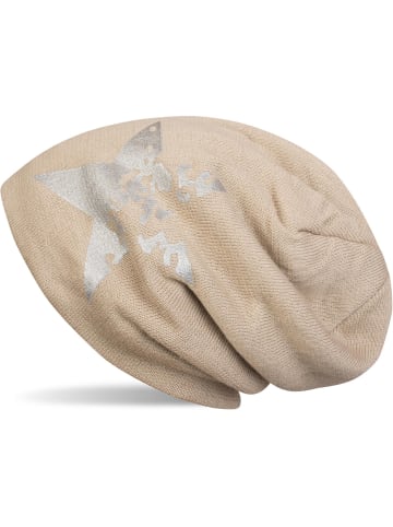 styleBREAKER Feinstrick Beanie Mütze in Beige