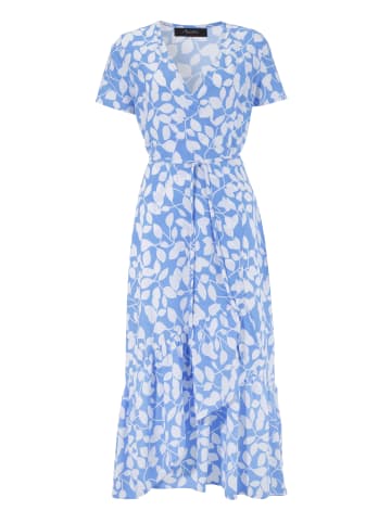 Aniston CASUAL Wickelkleid in blau-weiß