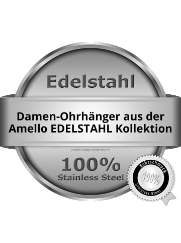 Amello Ohrringe Edelstahl (Stainless Steel) Dreieck Ohrhänger