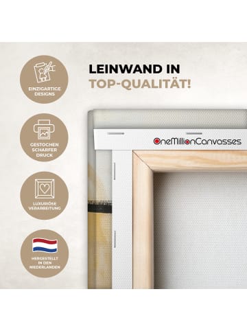 MuchoWow Leinwand Bilder Currygelb