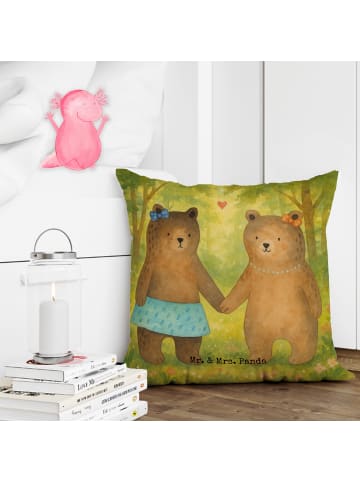 Mr. & Mrs. Panda Kopfkissen Bär Freundin Design ohne Spruch in Weiß