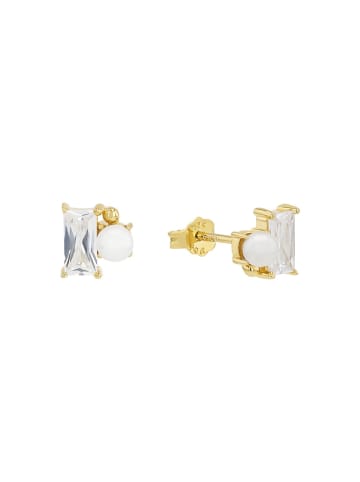 Amor Ohrstecker Silber 925, rhodiniert in Gold