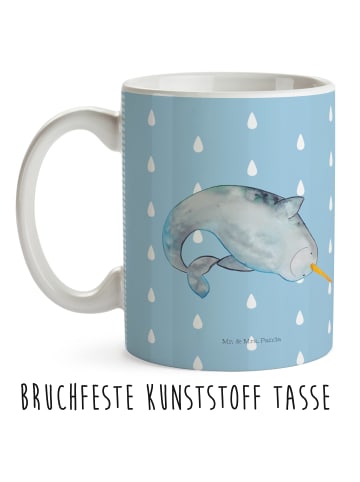 Mr. & Mrs. Panda Kindertasse Narwal ohne Spruch in Blau Pastell