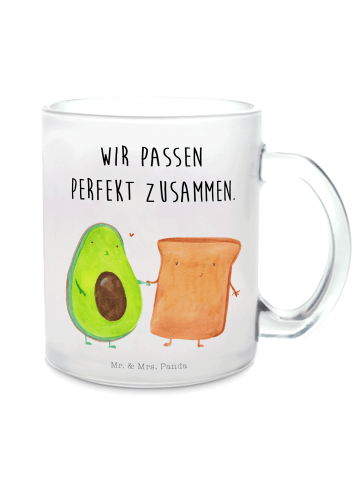 Mr. & Mrs. Panda Tasse Avocado Toast mit Spruch in Transparent