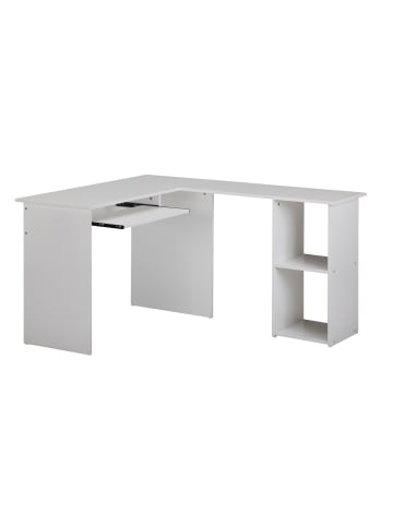 KADIMA DESIGN Design Schreibtischkombination 140 x 75,5 x 120 cm , Schreibtisch in Weiß