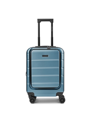 Police Dublin 4 Rollen Kabinentrolley S 54 cm Laptopfach mit Dehnfalte ice blue