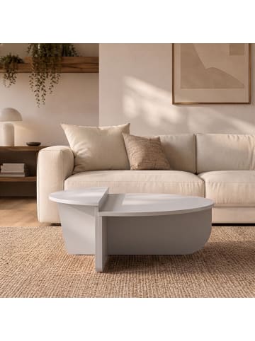 CALICOSY 2er-Set Tischs in Grau - (W)90 x (H)35 x (L)90 cm
