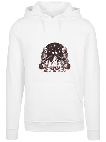 F4NT4STIC Hoodie Skelette Lagerfeuer Marshmallow in weiß