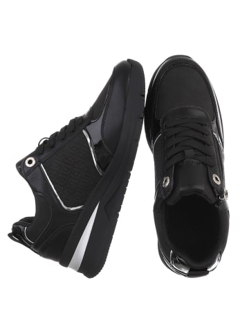Ital-Design Freizeitschuh in Schwarz und Silber