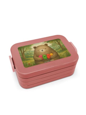 Mr. & Mrs. Panda Lunch Box Bär Gefühl Design ohne Spruch in Rot Pastell