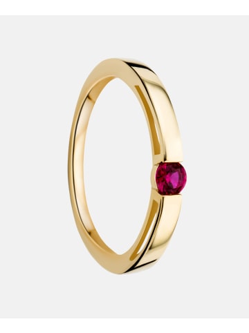 Diamant L'éternel Verlobungsring aus 375 Gelbgold mit Rubin