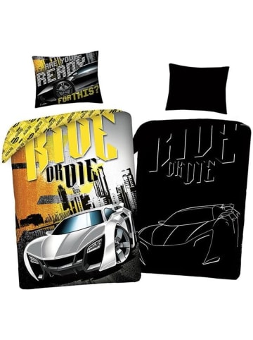 COFI 1453 Fast and Furious Bettwäsche Set aus Baumwolle Bettdeckenbezug 140 in Mehrfarbig